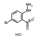 structure of CAS# 100032-79-9, (4-Bromo-2-Nitrophenyl)Hydrazine Hydrochloride (1:1);MFCD09260482