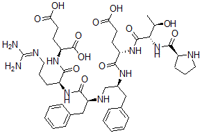 CAS 登录号：100111-08-8， (2S)-2-[[(2S)-5-(二氨基亚甲基氨基)-2-[[(2S)-2-[[(2S)-2-[[(2S)-5-羟基-2-[[(2S,3R)-3-羟基-2-[[(2S)-吡咯烷-2-羰基]氨基]丁酰基]氨基]-5-氧代戊酰]氨基]-3-苯基丙基]氨基]-3-苯基丙酰基]氨基]戊酰]氨基]戊烷二酸