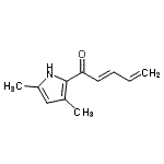 CAS 登录号：100127-84-2， (2E)-1-(3,5-二甲基-1H-吡咯-2-基)-2,4-戊二烯-1-酮