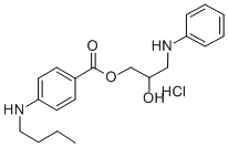 CAS#: 100311-25-9， 2-Hydroxy-3-(Phenylamino)Propyl p-(Butylamino)Benzoate Hydrochloride