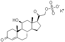 CAS#: 100775-23-3， Potassium (11beta)-11-Hydroxy-3,20-Dioxopregn-4-En-21-Yl Sulfate