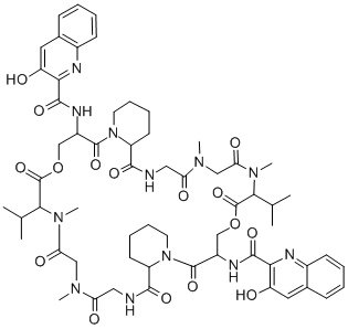 结构式 CAS# 100940-65-6, 山卓霉素