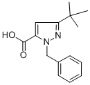 structure of CAS# 100957-85-5, 3-(1,1-Dimethylethyl)-1-(Phenylmethyl)-1H-Pyrazole-5-carboxylic Acid;1-Benzyl-3-(Tert-Butyl)-1H-Pyrazole-5-Carboxylic Acid, 95+%;1-BENZYL-3-(TERT-BUTYL)-1H-PYRAZOLE-5-CARBOXYLIC ACID