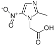 structure of CAS# 1010-93-1, 2-(2-Methyl-5-Nitroimidazol-1-Yl)Acetic Acid;2-(2-Methyl-5-Nitro-Imidazol-1-Yl)Acetic Acid;2-(2-Methyl-5-Nitro-1-Imidazolyl)Acetic Acid;2-(2-Methyl-5-Nitro-Imidazol-1-Yl)Ethanoic Acid