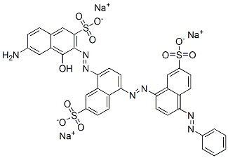 CAS#: 10134-33-5， Trisodium 8-[(7-Amino-1-Hydroxy-3-Sulphonato-2-Naphthyl)Azo]-5-[[4-(Phenylazo)-7-Sulphonatonaphthyl]Azo]Naphthalene-2-Sulphonate