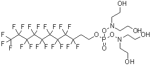 CAS#: 101896-21-3， 3,7-Bis(2-Hydroxyethyl)-5-[(3,3,4,4,5,5,6,6,7,7,8,8,9,9,10,10,11,11,11-Nonadecafluoroundecyl)Oxy]-4,6-Dioxa-3,7-Diaza-5-Phosphanonane-1,9-Diol 5-Oxide