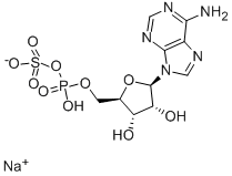 结构式 CAS# 102029-95-8, 5'-腺苷酸单酸酐与硫酸二钠盐