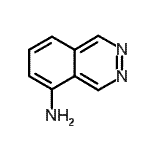structure of CAS# 102072-84-4, 5-Phthalazinamine;MFCD08272072;phthalazine-5-ylamine;Quinazolin-8-amine