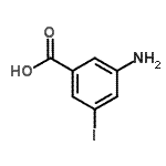 结构式 CAS# 102153-73-1, 3-氨基-5-碘苯甲酸