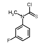 structure of CAS# 10219-04-2, (3-Fluorophenyl)Methylcarbamothioic Chloride;[(3-fluorophenyl)methylamino]methanethioyl chloride;N-Methyl-N-(3-fluorophenyl)-thiocarbamoyl chloride;ZINC02506762