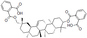 CAS#: 102416-27-3， 2-[[(4aR,6aR,6bS,8aS,11S,12aR,14aR,14bR)-11-[(2-Carboxybenzoyl)Oxymethyl]-4,4,6a,6b,8a,11,14b-Heptamethyl-1,2,3,4a,5,6,7,8,9,10,12,12a,14,14a-Tetradecahydropicen-3-Yl]Oxycarbonyl]Benzoic Acid