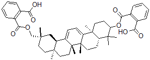 CAS#: 102416-28-4， 2-[[(4aR,6aS,6bR,8aS,11S,12aR,14bS)-11-[(2-Carboxybenzoyl)Oxymethyl]-4,4,6a,6b,8a,11,14b-Heptamethyl-1,2,3,4a,5,6,7,8,9,10,12,12a-Dodecahydropicen-3-Yl]Oxycarbonyl]Benzoic Acid