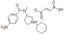 CAS#: 102585-97-7， 4-Amino-N-(1-Cyclohexylpyrrolidin-1-Ium-3-Yl)-N-Methylbenzamide (E)-4-Hydroxy-4-Oxobut-2-Enoate