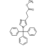 structure of CAS# 102676-60-8, Methyl 3-(1-Trityl-1H-Imidazol-4-Yl)Propanoate;3-(1-Trityl-1H-imidazol-4-yl)-propionic acid methyl ester;Methyl 3-(1-Tritylimidazol-4-yl) Propionate