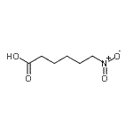 structure of CAS# 10269-96-2, 6-Nitrohexanoic Acid;6-Nitrocaproic acid;6-NITROCAPROICACID;6-nitro-hexanoic acid