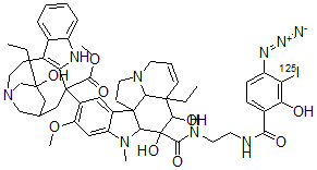 CAS#: 102976-56-7， N-(4-Azido-3-iodosalicyl)-N'-beta-aminoethylvindesine