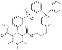 CAS#: 102993-22-6， O3-[3-[4,4-Di(Phenyl)Piperidin-1-Yl]Propyl] O5-Methyl 2,6-Dimethyl-4-(3-Nitrophenyl)-1,4-Dihydropyridine-3,5-Dicarboxylate