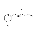 结构式 CAS# 103040-54-6, 3-氯-N-(3-氯苄基)丙酰胺