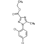 结构式 CAS# 103058-78-2, 乙基1-(2,4-二氯苯基)-5-甲基-1H-1,2,4-三唑-3-羧酸酯