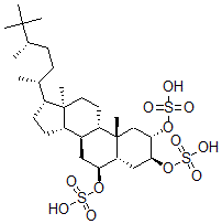 CAS#: 103065-20-9， [(2S,3S,5S,6S,8S,9S,10R,13R,14S,17R)-10,13-Dimethyl-2,3-Disulfooxy-17-[(2R,5S)-5,6,6-Trimethylheptan-2-Yl]-2,3,4,5,6,7,8,9,11,12,14,15,16,17-Tetradecahydro-1H-Cyclopenta[a]Phenanthren-6-Yl] Hydrogen Sulfate