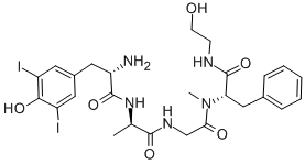 CAS#: 103213-42-9， 3,5-Diiodo-L-Tyrosyl-D-Alanylglycyl-N-(2-Hydroxyethyl)-Nalpha-Methyl-L-Phenylalaninamide