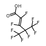 结构式 CAS# 103229-89-6, (2E)-2,3,4,5,5,5-六氟-4-(三氟甲基)-2-戊烯酸