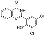 结构式 CAS# 1033-16-5, 2-(3,5-二氯-2-羟基苯基)-4(3H)-喹唑啉酮