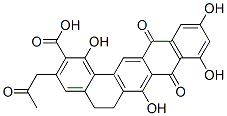 CAS#: 103370-21-4， 5,6,8,13-Tetrahydro-1,7,9,11-tetrahydroxy-8,13-dioxo-3-(2-oxopropyl)-Benzo(a)naphthacene-2-carboxylic acid