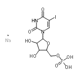 CAS 登录号：103404-82-6， 5-碘-1-(5-O-膦酰呋喃戊糖基)-2,4(1H,3H)-嘧啶二酮钠盐(1:1)