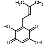 CAS#: 103425-30-5， 2,5-Dihydroxy-3-(3-Methyl-2-Buten-1-Yl)-1,4-Benzoquinone