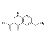 结构式 CAS# 103802-41-1, 6-乙基-4-羟基-3-喹啉羧酸