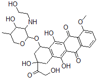 CAS#: 103851-20-3， N-(2-Hydroxyethyl)Doxorubicin