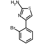 结构式 CAS# 103965-99-7, 4-(2-溴苯基)-1,3-噻唑-2-胺