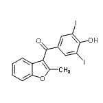 CAS#: 10402-56-9， (4-Hydroxy-3,5-Diiodophenyl)(2-Methyl-1-Benzofuran-3-Yl)Methanone