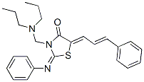 CAS#: 104123-87-7， (5Z)-3-[(Dipropylamino)Methyl]-2-Phenylimino-5-[(E)-3-Phenylprop-2-Enylidene]-1,3-Thiazolidin-4-One