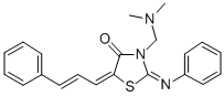 CAS#: 104123-89-9， (5Z)-3-(Dimethylaminomethyl)-2-Phenylimino-5-[(E)-3-Phenylprop-2-Enylidene]-1,3-Thiazolidin-4-One