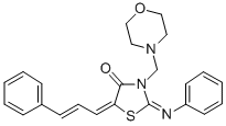 CAS#: 104123-95-7， (5Z)-3-(Morpholin-4-Ylmethyl)-2-Phenylimino-5-[(E)-3-Phenylprop-2-Enylidene]-1,3-Thiazolidin-4-One
