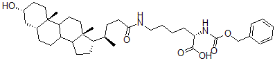 CAS#: 104211-96-3， (2S)-6-[[(4R)-4-[(3R,5R,10S,13R,17S)-3-Hydroxy-10,13-Dimethyl-2,3,4,5,6,7,8,9,11,12,14,15,16,17-Tetradecahydro-1H-Cyclopenta[a]Phenanthren-17-Yl]Pentanoyl]Amino]-2-(Phenylmethoxycarbonylamino)Hexanoic Acid
