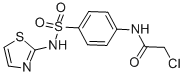 structure of CAS# 104246-27-7, 2-Chloro-N-[4-(1,3-Thiazol-2-Ylsulfamoyl)Phenyl]Acetamide;2-Chloro-N-[4-(Thiazol-2-Ylsulfamoyl)Phenyl]Acetamide;2-Chloro-N-[4-(2-Thiazolylsulfamoyl)Phenyl]Acetamide;2-Chloro-N-[4-(1,3-Thiazol-2-Ylsulfamoyl)Phenyl]Ethanamide