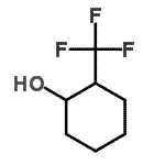 structure of CAS# 104282-19-1, 2-(Trifluoromethyl)Cyclohexanol;(E/Z)-2-(Trifluoromethyl)cyclohexanol;2-(trifluoromethyl)cyclohexan-1-ol;2-(Triflu<wbr>oromethyl<wbr>)cyclohex<wbr>anol, mix<wbr>ture of c<wbr>is/trans <wbr>isomers