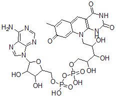 CAS#: 104324-33-6， [5-(6-aminopurin-9-yl)-3,4-dihydroxy-oxolan-2-yl]methyl [hydroxy-[2,3,4-trihydroxy-5-(7-methyl-2,4,8-trioxo-1H-pyrimido[4,5-b]quinolin-10-yl)pentoxy]phosphoryl] hydrogen phosphate