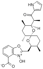 CAS#: 104414-30-4， 5-Hydroxy-2-[[(2S,3R,5R,8R,9R)-3,5,9-Trimethyl-2-[(2S)-1-Oxo-1-(1H-Pyrrol-2-Yl)Propan-2-Yl]-1,7-Dioxaspiro[5.5]Undecan-8-Yl]Methyl]-1,3-Benzoxazole-4-Carboxylic Acid