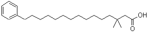 CAS#: 104426-54-2， 15-Phenyl-3,3-dimethyl-pentadecanoic acid