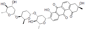 CAS#: 104542-46-3， (3R)-9-[(2R,4R,5R,6R)-4-[(2S,5S,6S)-5-[(2S,4R,5S,6R)-4,5-Dihydroxy-6-Methyloxan-2-Yl]Oxy-6-Methyloxan-2-Yl]Oxy-5-Hydroxy-6-Methyloxan-2-Yl]-3,8-Dihydroxy-3-Methyl-2,4-Dihydrobenzo[b]Phenanthrene-1,7,12-Trione