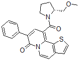CAS#: 104604-60-6， 2-(Methoxymethyl)-1-((7-oxo-8-phenyl-7H-thieno(2,3-a)quinolizin-10-yl)carbonyl)pyrrolidine