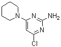 structure of CAS# 104637-64-1, 4-Chloro-6-(1-Piperidinyl)-2-Pyrimidinamine;4-Chloro-6-piperidin-1-ylpyrimidin-2-amine;4-Chloro-6-piperidin-1-yl-pyrimidin-2-ylamine;4-chloro-6-piperidino-2-pyrimidinamine