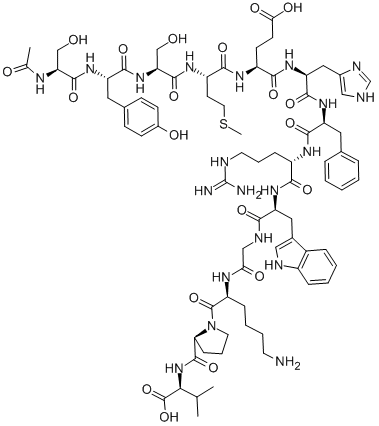 结构式 CAS# 10466-28-1, 13-L-缬氨酸-alpha-促黑细胞激素(猪)