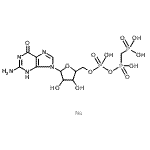 CAS 登录号：10470-57-2， 2-氨基-9-[5-O-(羟基{[羟基(膦酰甲基)磷酰]氧基}磷酰)呋喃戊糖基]-1,9-二氢-6H-嘌呤-6-酮-钠(1:1)