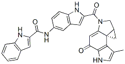 CAS#: 104713-39-5， (7bS)-N-(2-((4,5,8,8a-Tetrahydro-7-methyl-4-oxocyclopropa(c)pyrrolo(3,2-e)indol-2(1H)-yl)carbonyl)-1H-indol-5-yl)-1H-indole-2-carboxamide