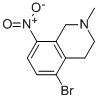 structure of CAS# 104737-00-0, 5-Bromo-1,2,3,4-Tetrahydro-2-Methyl-8-Nitro-Isoquinoline